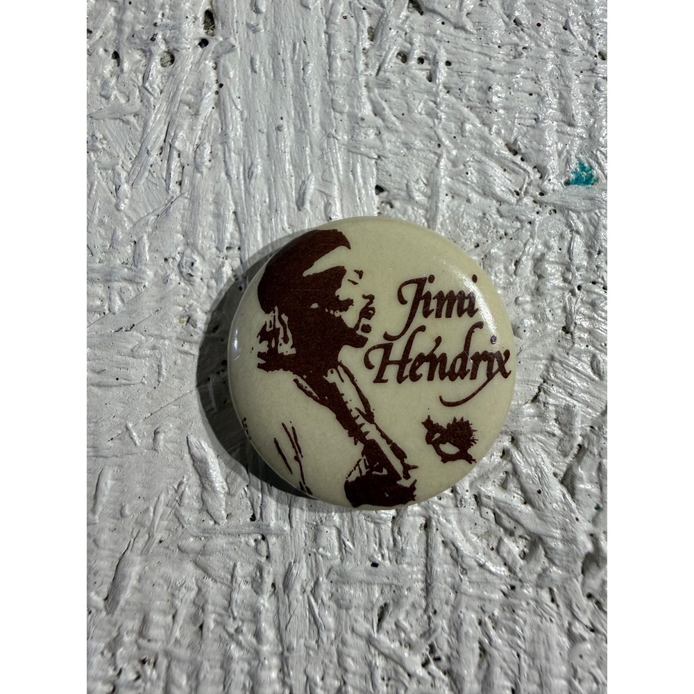 Vintage‎ Pin OS Cream Jimi Hendrix Graphic Rock Music READ